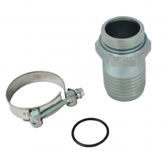 Binotto suction port 0° (straight) G 1 1/4" x T40mm band (48-51mm)